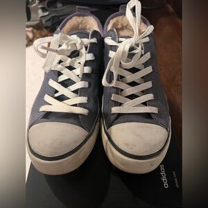 UGG Blue canvas sneakers with Cream Lining